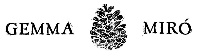 Logotip de Gemma Miró en negre.